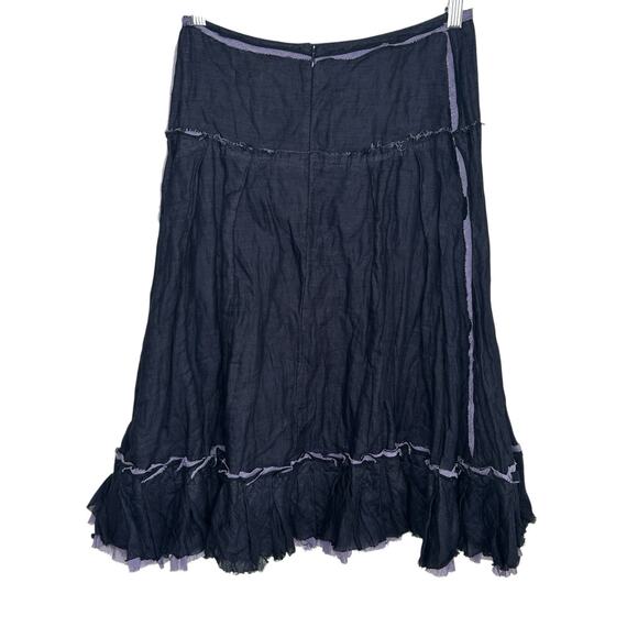Gregory Parkinson Whimsigoth Ruffle Skirt Womens 6 Midi Fairy Boho Y2k Grunge - Picture 2 of 15